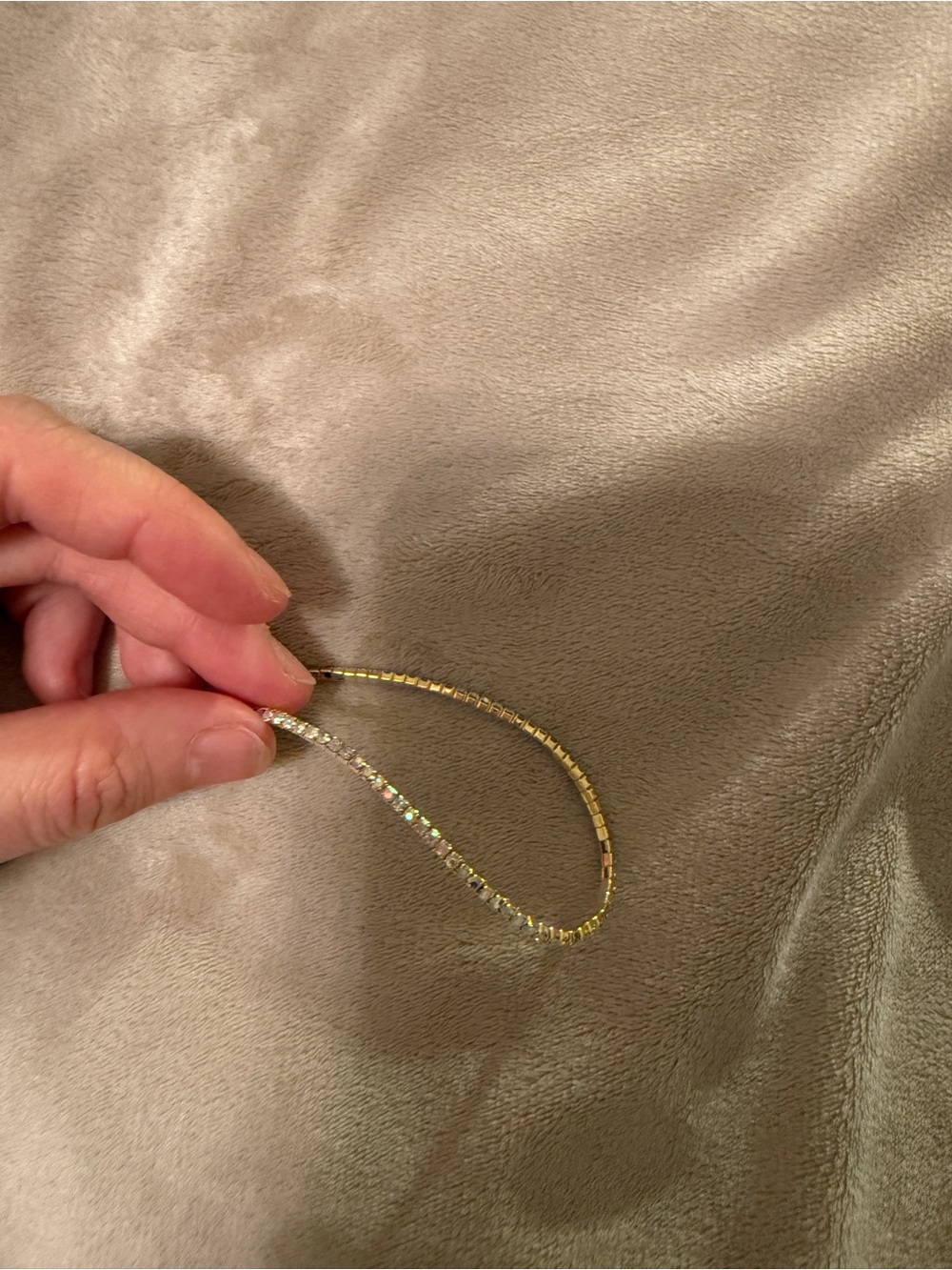 Gold Tennis Bracelet with Sparkling Stones - Women Jewelry